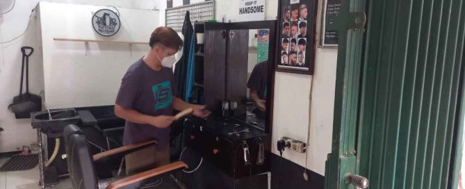 Ageng Patmoko and his barbershop enterprise