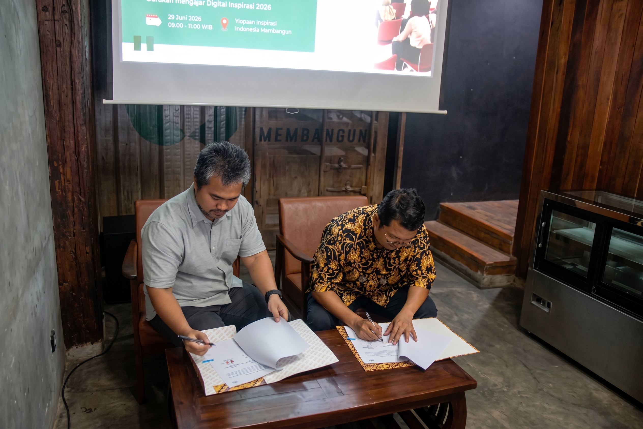 Penandatanganan MoU program GEMA antara YIIM dan Yayasan Inspirasi