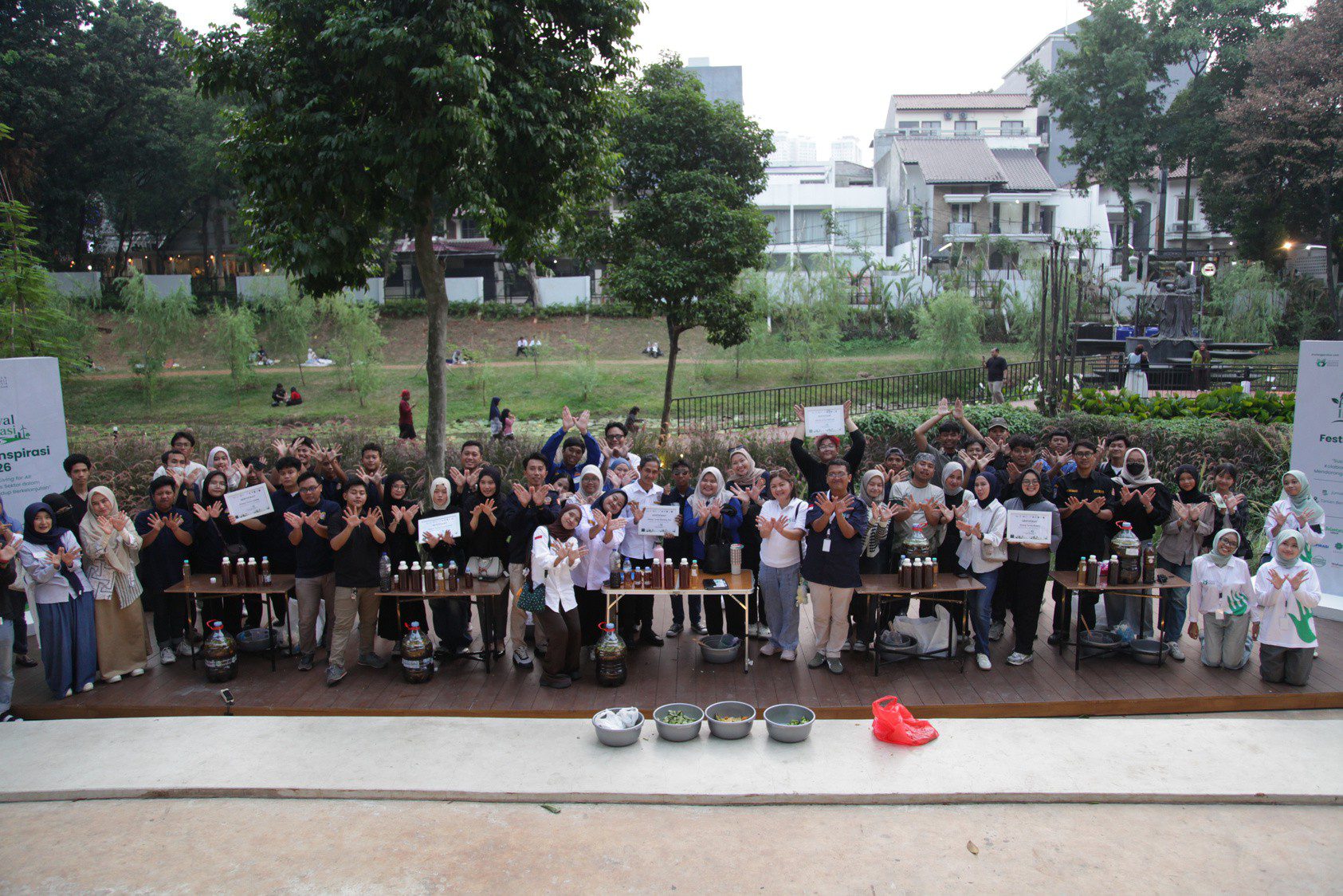 Peserta workshop Koppling di Taman Bendera Pusaka