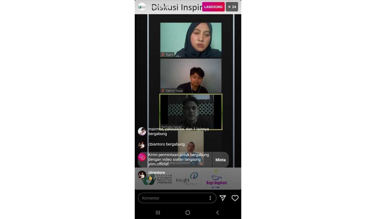 Diskusi Inspirasi Seri IV: Berbagi Tips dan Strategi Usaha Kopi Bersama Alumni Pelatihan Barista Kopi Sesi Bincang Wirausaha Kopi Inspirasi Diskusi Inspirasi Seri IV YIIM